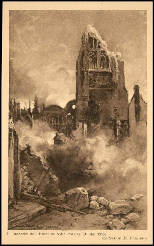 Incendie de L'Hôtel de Ville d'Arras (juillet 1915)