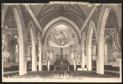 Soyécourt (Somme) : intérieur de l'église