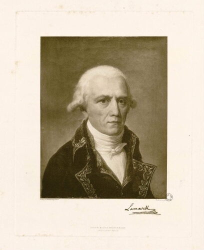 Portrait de Lamarck. - Thévenin, pinx. - Héliogr. Schutzenberger, Paris. 