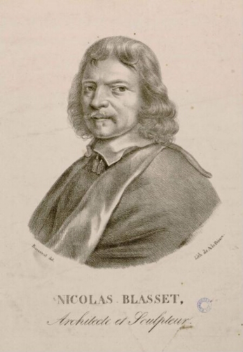 Nicolas Blasset, architecte et sculpteur. - Bonneval, del. - Lith. de A. le Prince.