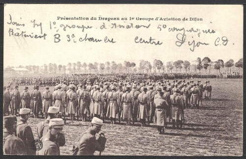 Présentation du Drapeau au 1er Groupe d'Aviation de Dijon