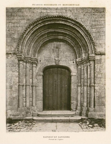 Hangest-en-Santerre - Portail de l'église (Extrait de "La Picardie historique et monumentale").