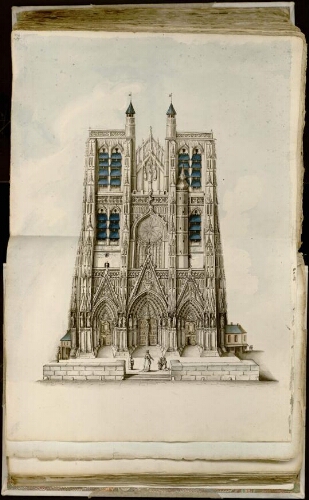 Abbeville, façade de la collégiale Saint-Vulfran