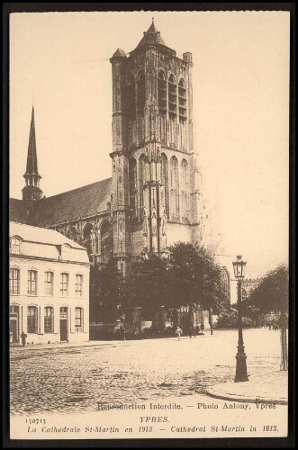 Ypres, la cathédrale Saint-Martin en 1913