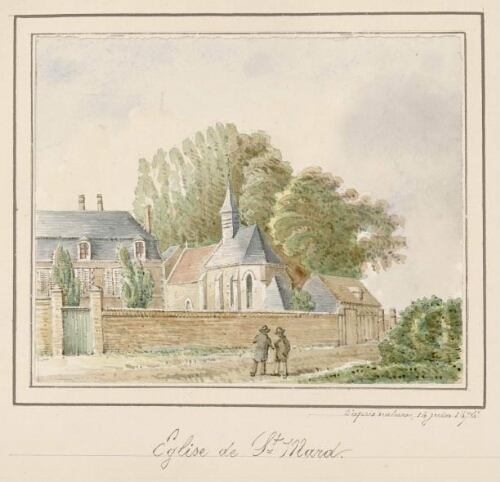 Église de Saint-Mard d'après nature, 16 juin 1876