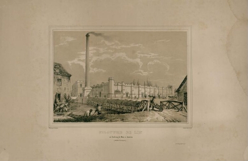 Filature de lin au faubourg de Hem à Amiens (Société anonyme).