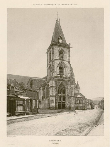 Église de Gamaches. Héliog. Dujardin. Extr. de "La Picardie Historique et Monumentale".