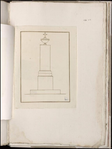 Esquisse de plan pour un monument peut-être à la mémoire de Guillaume Caüet, curé-doyen de l'église de Saint-Sépulcre d'Abbeville ?