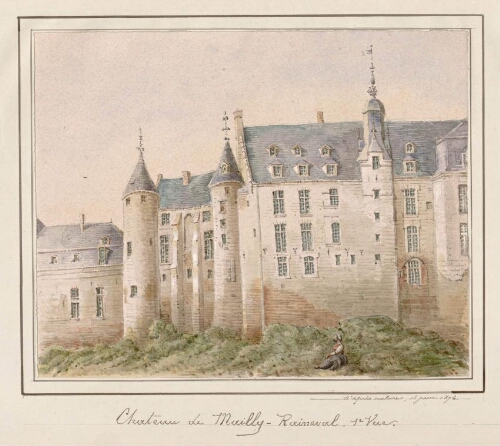 Château de Mailly-Raineval, d'après nature, 13 juin 1876.