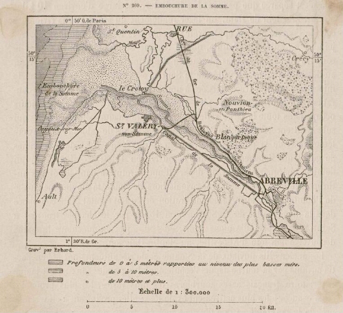 Carte de l’embouchure de la Somme. N° 209, échelle : 1/300 000. - Grav. par Erhard.