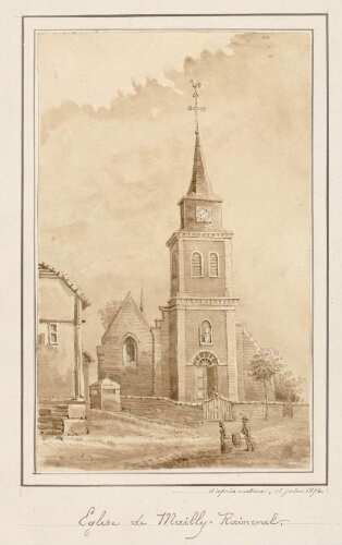 Église de Mailly-Raineval, d'après nature, 13 juin 1876.