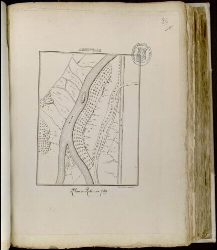 Abbeville Plan du Patis en 1739. Lith. L. Gillard, Abbeville