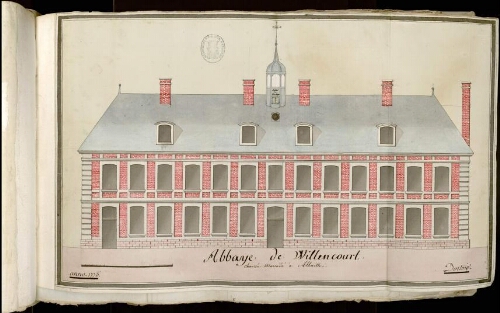 Abbaye de Willencourt Willancourt, ChausséEMarcadé à Abbeville. Dortoir, 1775