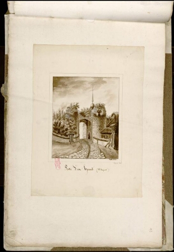 Porte d’en haut (Saint-Riquier). Caron de l., d’après nature, 27 may 1828