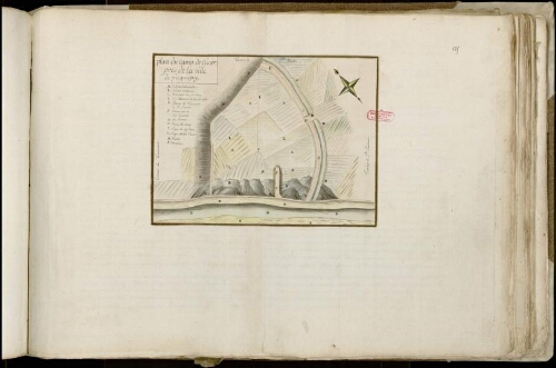 Plan du camp de César près de la ville de Picquigny