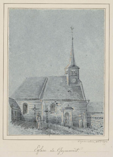 Église de Goyencourt d'après nature, 11 octobre 1877