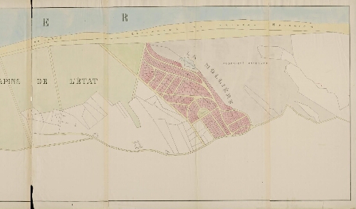 Plan de lotissement du Nouveau Brighton. Plan dressé par l'Ingénieur Architecte soussigné, Saint-Valery, 10 mars 1883, C. Colibert.