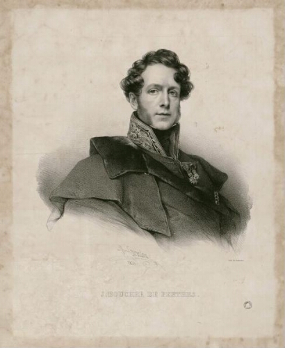 Portrait de Jacques Boucher de Perthes. - Lith. de Lemercier.