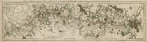 Route de Paris à Arras, dressée et de ssinée sur les lieux par Louis Denis, géographe, en octobre 1776.