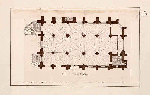 Conty : plan de l'église.