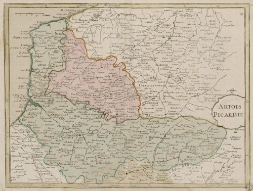 Carte de la Picardie et de l'Artois