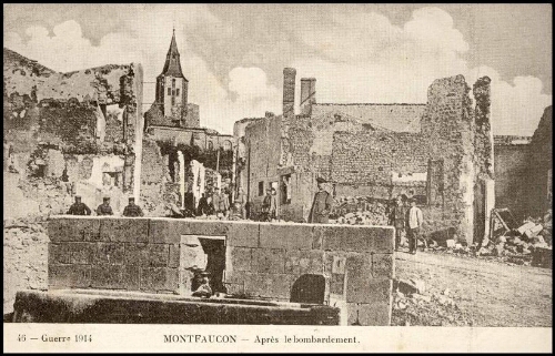 Montfaucon, après le bombardement