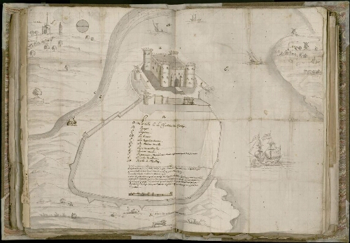 Plan du château du Crotoy (et enceinte de la ville)