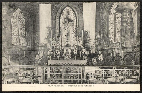 Monflières : intérieur de la chapelle