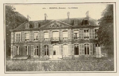 Mesnil (Somme) : Le Château. - Carte postale n° 262, G. Lelong, Albert.