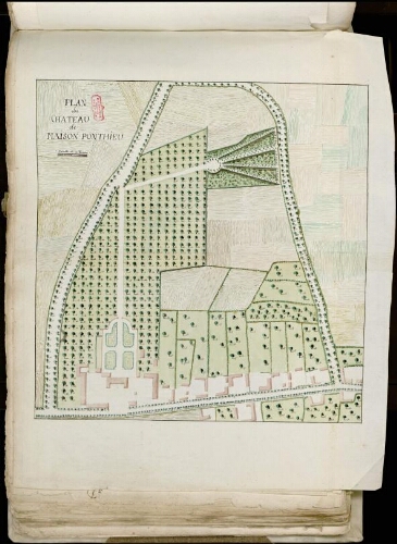 Plan du château de Maison-Ponthieu. Echelle 29mm pour 20 toises