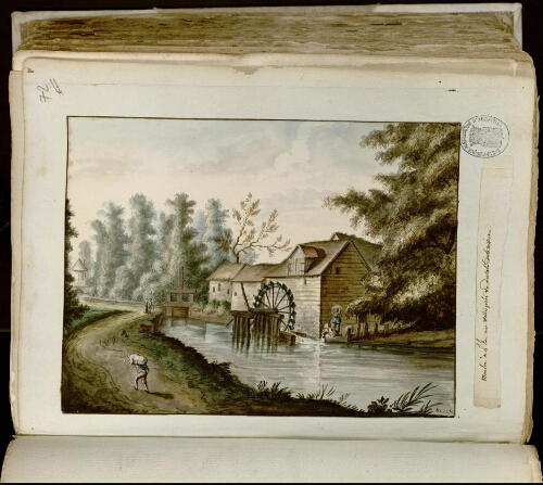 Abbeville Moulin à eau rue Watteprés, vu du côté de la rivière