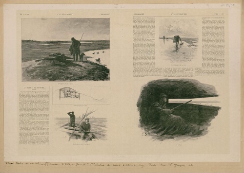 La Chasse à la sauvagine en baie de Somme. Extrait du journal "L'Illustration" su samedi 4 décembre 1897.