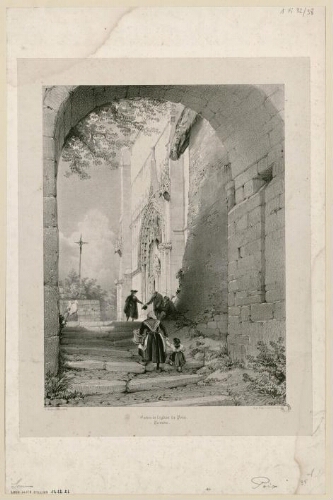 Entrée de l'église de Poix. Picardie.