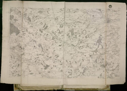 Carte sans titre, ni légende . 12ème feuille Carte de Cassini 1757