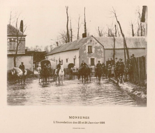 Monsures. L'inondation des 23 et 24 janvier 1891. - Vedastus phot.