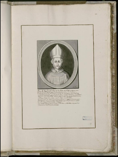 Jean de Neufchatel, religieux de l’ordre de saint Dominique, puis de celui de saint Bruno. A été, entre autres, prieur de Saint-Pierre d’Abbeville. Mort à Avignon le 4 octobre 1398 - Copié par Delignières en 1796 d’après portrait extr. de "l’Histoire des cardinaux français" de François Du Chesne