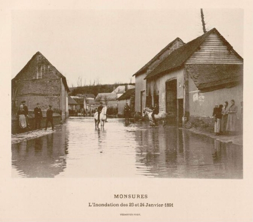 Monsures. L'inondation des 23 et 24 janvier 1891. - Vedastus phot.