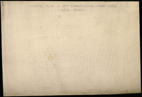 Cartes et Plans 1914-1918 : General Plans of N°5 Convalescent camp dépôt. Cayeux. France.