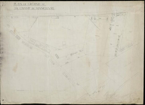 Cartes et Plans 1914-1918 : Plan of Ground at the Champ de Manœuvre