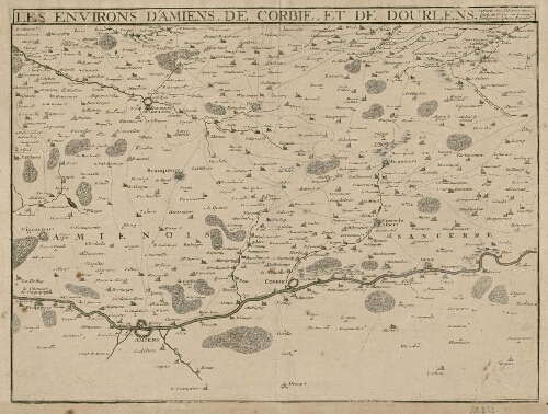 Carte des environs d'Amiens, Corbie et Doullens