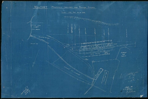 Cartes et Plans 1914-1918 : Mautort, proposed Grocery and Forage Store = Magasin d'alimentation et de fourrage de Mautort