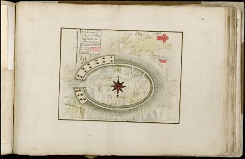 Plan du camp de César près le village de L’Etoille sur la rivière de Somme. Echelle 72mm pour 100 toises