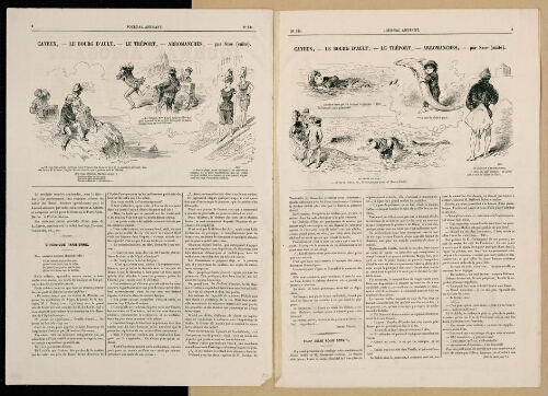 Bains de Mer, par Stop : Cayeux, le Bourg d'Ault, Le Tréport, Arromanches. Extrait du "Journal amusant", numéro 941, 12 septembre 1874 (suite : p. 2-3)