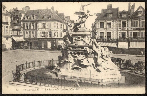 Abbeville. Statue de l'Amiral Courbet.