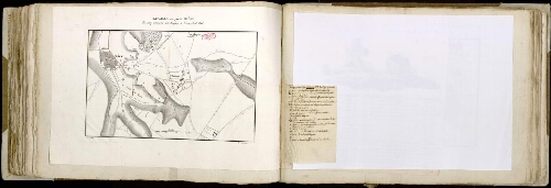 Bataille ou plutôt siège du camp retranché de s Anglais à Crécy, Aout 1346. Echelle 59mm pour 900 m. Lithographie de Langlumé, atelier de Chapuy. Légende Manuscrite sur feuillet collé en regard 100x150mm