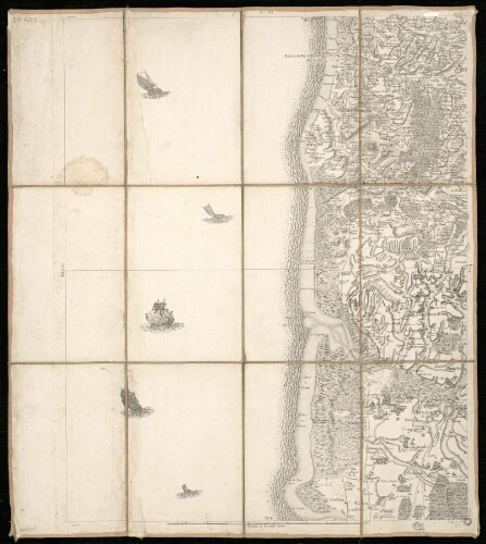 Carte des embouchures comprises entre la Pointe de Groflier et l'embouchure de la rivière de Selaque. 1758. - Le Roy, le Jeune, sc.