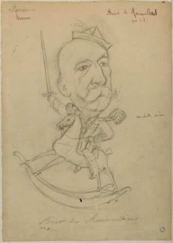 Briet de Rainvillers. Caricature. Né à Boismont le 8 novembre 1838.