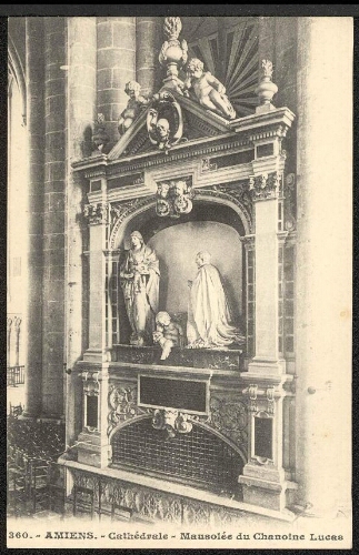 Amiens : Cathédrale, mausolée du chanoine Lucas