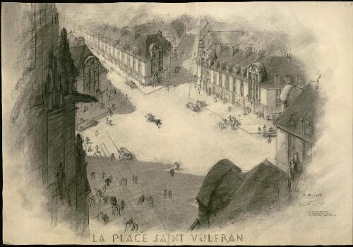 La Place Saint-Vulfran. - Petit, architecte en chef des bâtiments civils et des Palais nationaux, 8.5.1948.