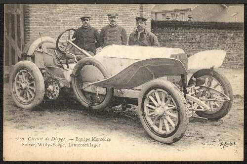 Circuit de Dieppe. Équipe Mercedes. Salzer, Willy-Poëge, Lautenschlager